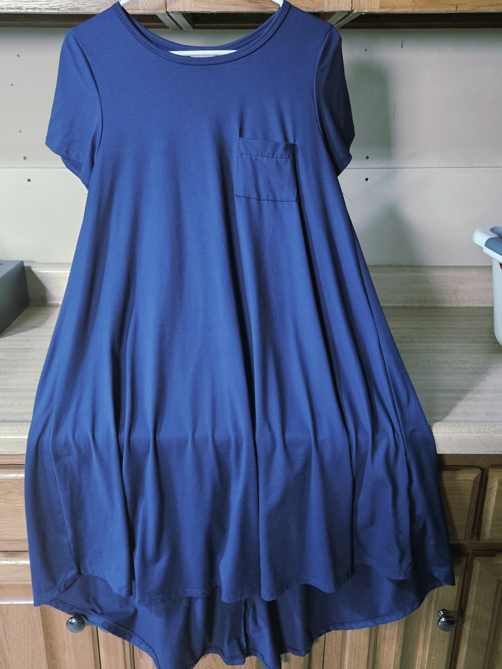 LuLaRoe Navy Blue Pocket Swing Dress